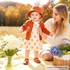 image:imageFelix amp Flora Baby Dress Shoes  Infant Baby Girls Mary Jane Flats Moccasinss Soft Sole Walking Crib ShoesBn43brown