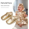 image:imageFelix amp Flora Baby Dress Shoes  Infant Baby Girls Mary Jane Flats Moccasinss Soft Sole Walking Crib ShoesBn43gold