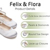 image:imageFelix amp Flora Girls Toddler Little Ballet Shoes  Flower Girls Mary Jane Flats Dress Shoes Party WeddingB836grey