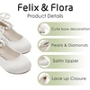 image:imageFelix amp Flora Girls Toddler Little Ballet Shoes  Flower Girls Mary Jane Flats Dress Shoes Party WeddingB836ivory White
