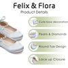 image:imageFelix amp Flora Girls Toddler Little Ballet Shoes  Flower Girls Mary Jane Flats Dress Shoes Party WeddingB836light Blue