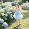image:imageFelix amp Flora Girls Toddler Little Ballet Shoes  Flower Girls Mary Jane Flats Dress Shoes Party WeddingB836light Blue