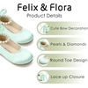 image:imageFelix amp Flora Girls Toddler Little Ballet Shoes  Flower Girls Mary Jane Flats Dress Shoes Party WeddingB836mint Green