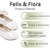 image:imageFelix amp Flora Girls Toddler Little Ballet Shoes  Flower Girls Mary Jane Flats Dress Shoes Party WeddingB836pl White
