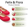 image:imageFelix amp Flora Girls Toddler Little Ballet Shoes  Flower Girls Mary Jane Flats Dress Shoes Party WeddingB836red