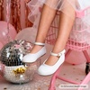 image:imageFelix amp Flora Girls Toddler Little Ballet Shoes  Flower Girls Mary Jane Flats Dress Shoes Party WeddingB842glitter White