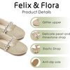 image:imageFelix amp Flora Girls Toddler Little Ballet Shoes  Flower Girls Mary Jane Flats Dress Shoes Party WeddingB862glitter Gold