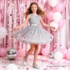image:imageFelix amp Flora Girls Toddler Little Ballet Shoes  Flower Girls Mary Jane Flats Dress Shoes Party WeddingB862glitter Silver
