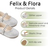 image:imageFelix amp Flora Girls Toddler Little Ballet Shoes  Flower Girls Mary Jane Flats Dress Shoes Party WeddingB862glitter Silver