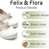 image:imageFelix amp Flora Girls Toddler Little Ballet Shoes  Flower Girls Mary Jane Flats Dress Shoes Party WeddingB862ivory
