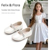 image:imageFelix amp Flora Girls Toddler Little Ballet Shoes  Flower Girls Mary Jane Flats Dress Shoes Party WeddingB862pearl White