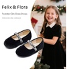 image:imageFelix amp Flora Girls Toddler Little Ballet Shoes  Flower Girls Mary Jane Flats Dress Shoes Party WeddingB862velvet Black