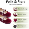 image:imageFelix amp Flora Girls Toddler Little Ballet Shoes  Flower Girls Mary Jane Flats Dress Shoes Party WeddingB862velvet Burgundy