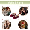 image:imageFelix amp Flora Girls Toddler Little Ballet Shoes  Flower Girls Mary Jane Flats Dress Shoes Party WeddingB862velvet Burgundy