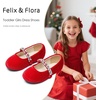 image:imageFelix amp Flora Girls Toddler Little Ballet Shoes  Flower Girls Mary Jane Flats Dress Shoes Party WeddingB862velvet Red