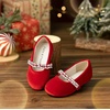 image:imageFelix amp Flora Girls Toddler Little Ballet Shoes  Flower Girls Mary Jane Flats Dress Shoes Party WeddingB862velvet Red