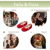 image:imageFelix amp Flora Girls Toddler Little Ballet Shoes  Flower Girls Mary Jane Flats Dress Shoes Party WeddingB862velvet Red