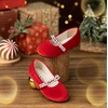 image:imageFelix amp Flora Girls Toddler Little Ballet Shoes  Flower Girls Mary Jane Flats Dress Shoes Party WeddingB862velvet Red
