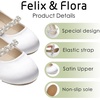 image:imageFelix amp Flora Girls Toddler Little Ballet Shoes  Flower Girls Mary Jane Flats Dress Shoes Party WeddingB862white