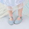 image:imageFelix amp Flora Girls Toddler Little Ballet Shoes  Flower Girls Mary Jane Flats Dress Shoes Party WeddingB883glitter Blue