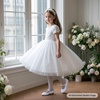 image:imageFelix amp Flora Girls Toddler Little Ballet Shoes  Flower Girls Mary Jane Flats Dress Shoes Party WeddingB883s White