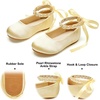 image:imageFelix amp Flora Girls Toddler Little Ballet Shoes  Flower Girls Mary Jane Flats Dress Shoes Party WeddingB898gold