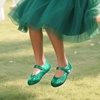image:imageFelix amp Flora Girls Toddler Little Ballet Shoes  Flower Girls Mary Jane Flats Dress Shoes Party WeddingBf10dark Green