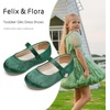 image:imageFelix amp Flora Girls Toddler Little Ballet Shoes  Flower Girls Mary Jane Flats Dress Shoes Party WeddingBf10dark Green