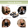 image:imageFelix amp Flora Girls Toddler Little Ballet Shoes  Flower Girls Mary Jane Flats Dress Shoes Party WeddingBf23pl Black