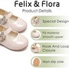image:imageFelix amp Flora Girls Toddler Little Ballet Shoes  Flower Girls Mary Jane Flats Dress Shoes Party WeddingBf23pl Nude