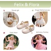 image:imageFelix amp Flora Girls Toddler Little Ballet Shoes  Flower Girls Mary Jane Flats Dress Shoes Party WeddingBf23pl Nude