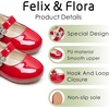 image:imageFelix amp Flora Girls Toddler Little Ballet Shoes  Flower Girls Mary Jane Flats Dress Shoes Party WeddingBf23pl Red