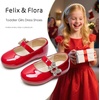 image:imageFelix amp Flora Girls Toddler Little Ballet Shoes  Flower Girls Mary Jane Flats Dress Shoes Party WeddingBf23pl Red