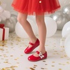 image:imageFelix amp Flora Girls Toddler Little Ballet Shoes  Flower Girls Mary Jane Flats Dress Shoes Party WeddingBf23pl Red