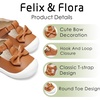 image:imageFelix amp Flora Soft Sole Baby Dress Shoes  Infant Baby Walking Shoes Moccasinss Rubber Sole Crib ShoesByb03fl Brown