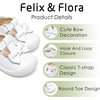 image:imageFelix amp Flora Soft Sole Baby Dress Shoes  Infant Baby Walking Shoes Moccasinss Rubber Sole Crib ShoesByb03white
