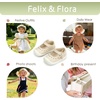 image:imageFelix amp Flora Soft Sole Baby Dress Shoes  Infant Baby Walking Shoes Moccasinss Rubber Sole Crib ShoesByb06beige