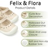 image:imageFelix amp Flora Soft Sole Baby Dress Shoes  Infant Baby Walking Shoes Moccasinss Rubber Sole Crib ShoesByb06beige