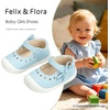 image:imageFelix amp Flora Soft Sole Baby Dress Shoes  Infant Baby Walking Shoes Moccasinss Rubber Sole Crib ShoesByb06light Blue