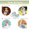 image:imageFelix amp Flora Soft Sole Baby Dress Shoes  Infant Baby Walking Shoes Moccasinss Rubber Sole Crib ShoesByb06light Blue