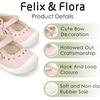 image:imageFelix amp Flora Soft Sole Baby Dress Shoes  Infant Baby Walking Shoes Moccasinss Rubber Sole Crib ShoesByb06pink
