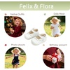 image:imageFelix amp Flora Soft Sole Baby Dress Shoes  Infant Baby Walking Shoes Moccasinss Rubber Sole Crib ShoesByb06white