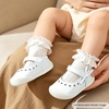 image:imageFelix amp Flora Soft Sole Baby Dress Shoes  Infant Baby Walking Shoes Moccasinss Rubber Sole Crib ShoesByb06white