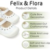 image:imageFelix amp Flora Soft Sole Baby Dress Shoes  Infant Baby Walking Shoes Moccasinss Rubber Sole Crib ShoesByb06white