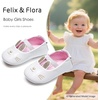 image:imageFelix amp Flora Soft Sole Baby Shoes  Infant Baby Girls Ballet Flats Moccasinss Rubber Sole Walking Crib ShoesBn01gold