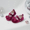 image:imageFelix amp Flora Soft Sole Baby Shoes  Infant Baby Girls Ballet Flats Moccasinss Rubber Sole Walking Crib ShoesBn32burgundy