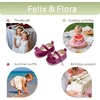image:imageFelix amp Flora Soft Sole Baby Shoes  Infant Baby Girls Ballet Flats Moccasinss Rubber Sole Walking Crib ShoesBn32purple