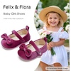 image:imageFelix amp Flora Soft Sole Baby Shoes  Infant Baby Girls Ballet Flats Moccasinss Rubber Sole Walking Crib ShoesBn32purple