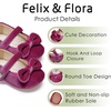image:imageFelix amp Flora Soft Sole Baby Shoes  Infant Baby Girls Ballet Flats Moccasinss Rubber Sole Walking Crib ShoesBn32purple