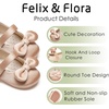 image:imageFelix amp Flora Soft Sole Baby Shoes  Infant Baby Girls Ballet Flats Moccasinss Rubber Sole Walking Crib ShoesBn32s Dark Nude